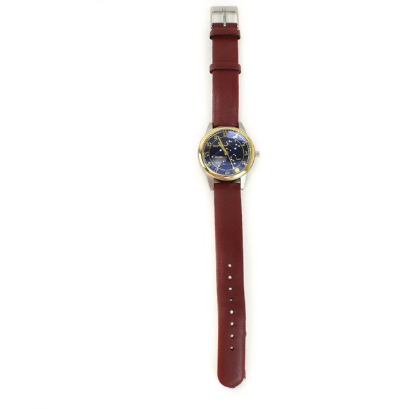 DEEP DYED: Red, Leather Constellations Watch